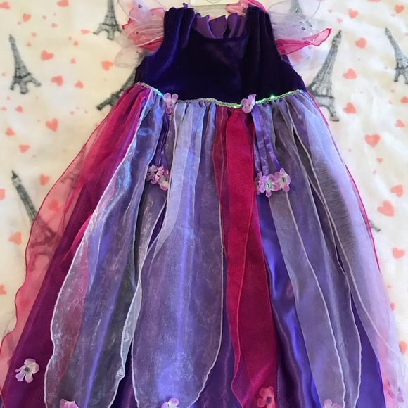 Costumes Costume Fairy For Girls Size 46 Purple Blue With Floral